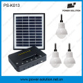 Bombillas LED de panel solar 4W calificadas Iluminación doméstica de kit solar con carga de teléfono